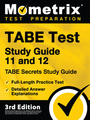 cover image of TABE Test Study Guide 11 and 12